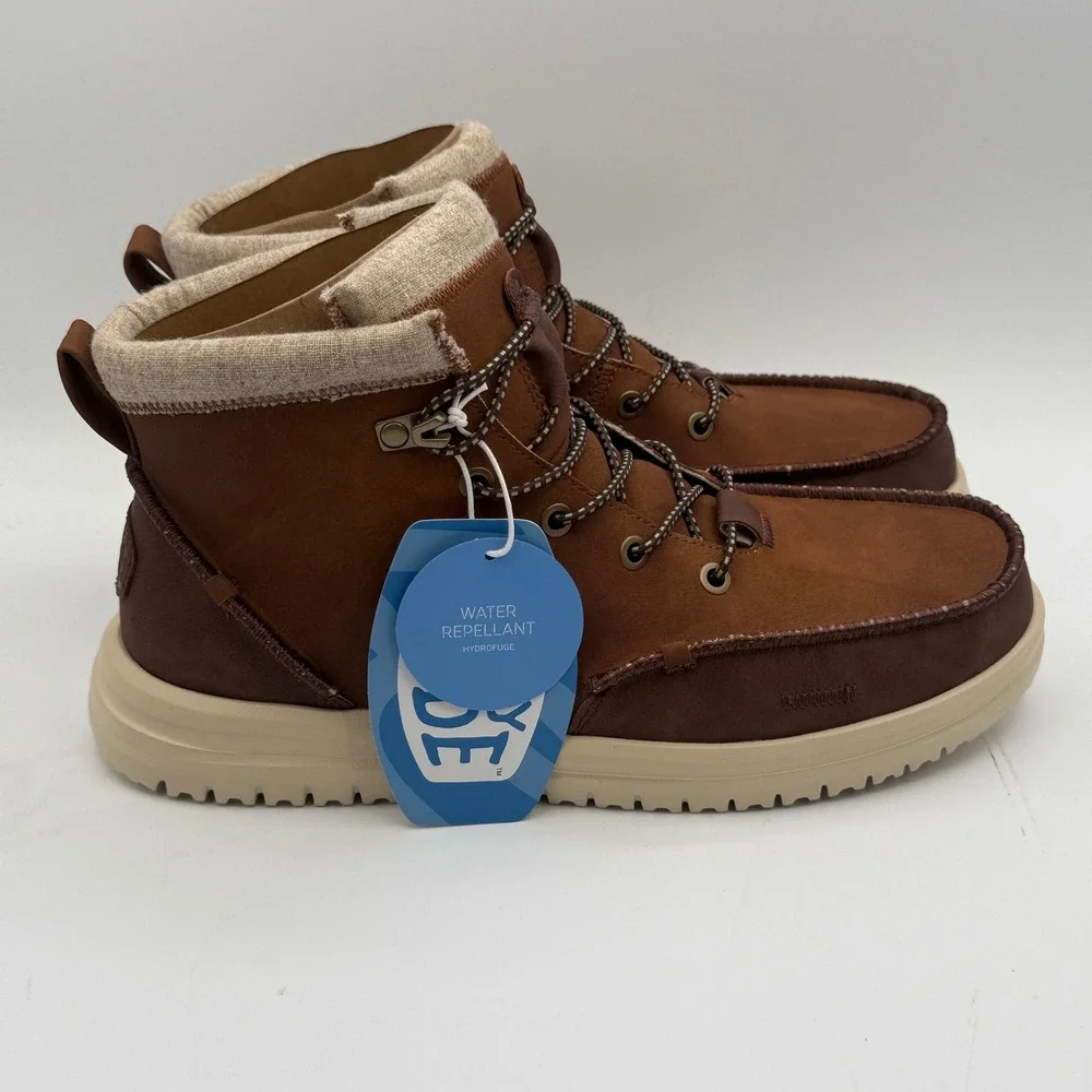 Hey Dude Bradley Classic Tumbled Shoes Mens Size 9 Cognac Multi Boot 44327-2JZ